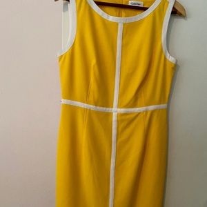 Calvin Klein yellow dress size 10